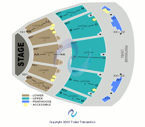 Harrah's Seating Chart